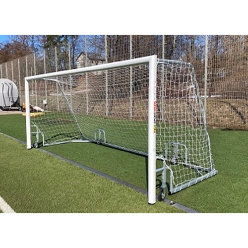 Sportwerk SpW-AG-400-4Z Ворота для игры в любительский футбол 7х7 мобильные с колесами, алюминиевые 4 х 2 х 2 м - фото 298865