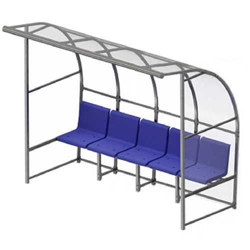 Sportwerk SpW-SZ-5C Скамейка для запасных игроков с навесом на 5 посадочных мест - фото 298953