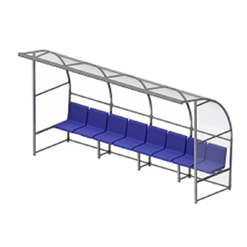 Sportwerk SpW-SZ-8C Скамейка для запасных игроков с навесом на 8 посадочных мест - фото 298955