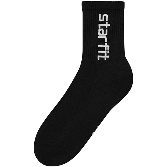 Starfit CREW Носки спортивные высокие (2 пары) Черный/Белый - фото 301047