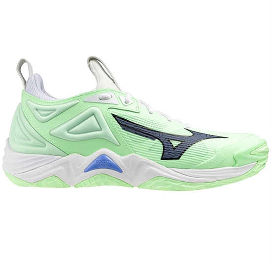 Mizuno WAVE MOMENTUM 3 Кроссовки волейбольные Зеленый/Темно-синий - фото 304363