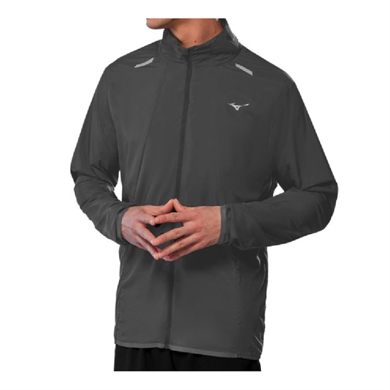 Mizuno TECH LIGHT Куртка беговая ветрозащитная Черный - фото 304942