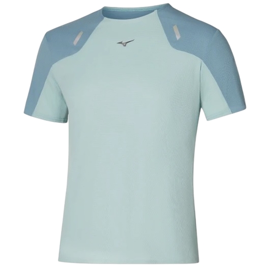 Mizuno TECH LIGHT Футболка беговая Голубой - фото 307370