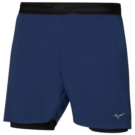 Mizuno TECH LIGHT 2IN1 5.5IN Шорты беговые Синий - фото 307375