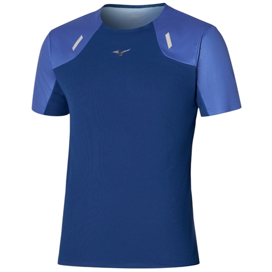 Mizuno TECH LIGHT Футболка беговая Синий - фото 307379