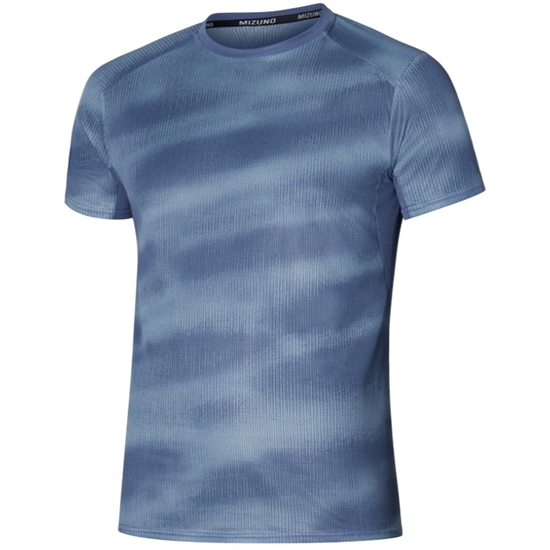 Mizuno DRYAEROFLOW GRAPHIC Футболка беговая Голубой - фото 307394