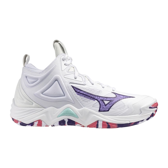 Mizuno WAVE MOMENTUM 3 MID (W) Кроссовки волейбольные женские Белый - фото 308322