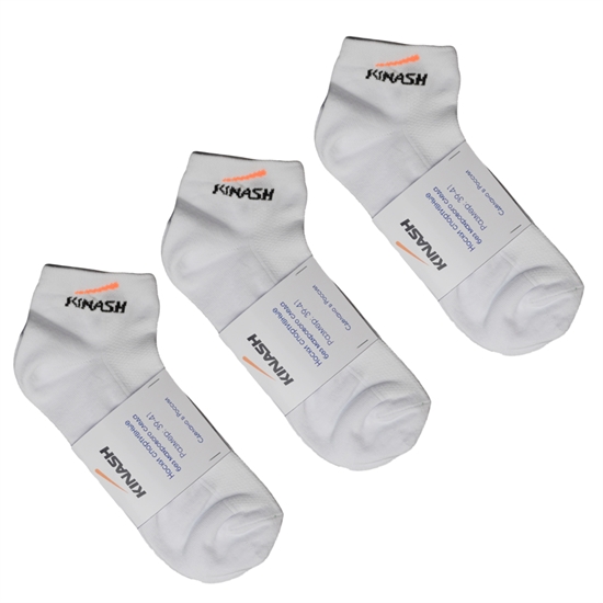 Kinash EVERYDAY SOCKS Носки повседневные низкие Белый/Черный/Оранжевый (3 пары) - фото 308691