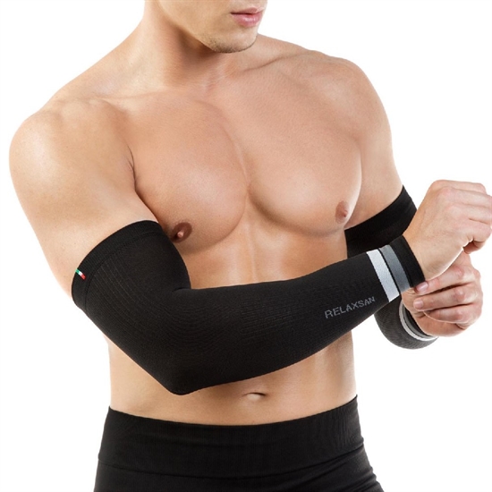 Relaxsan COMPRESSION SPORT SLEEVES Компрессионные рукава Черный/Серый (3 пары) - фото 308762