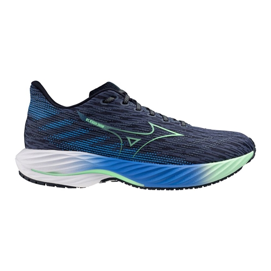 Mizuno WAVE RIDER 28 Кроссовки беговые Темно-синий/Зеленый - фото 309019
