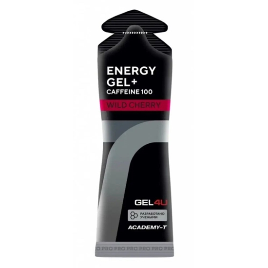 Gel4U ENERGY GEL + COFFEINE Гель энергетический углеводный с кофеином 60 мл Вишня - фото 309338