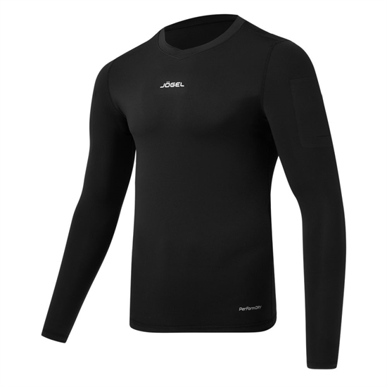 Jögel PERFORMDRY REFEREE BASELAYER TEE LS Футболка компрессионная с длинным рукавом судейская Черный - фото 309396