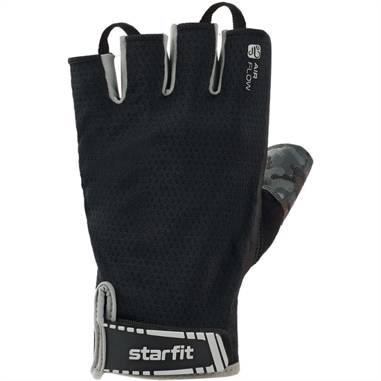 Starfit WG-203 Перчатки для фитнеса Черный/Серый - фото 309784