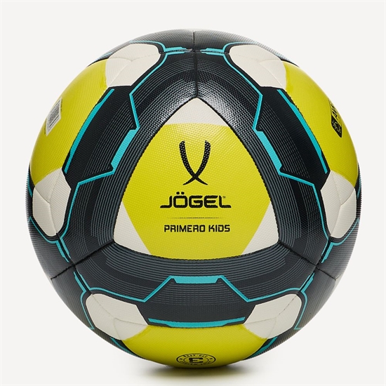 Jögel PRIMERO KIDS №3 2025 Мяч футбольный Черный/Желтый/Голубой - фото 309793