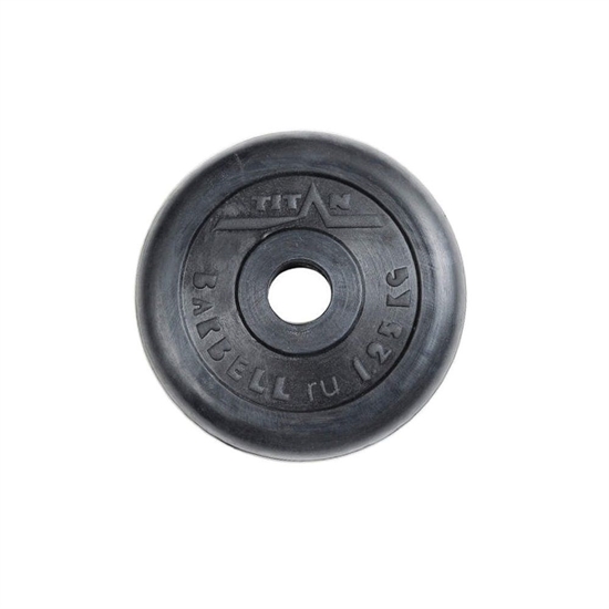 Rusbrand 16080 Диск стальной обрезиненный 1,25 кг, внутренний диаметр 26 мм - фото 310455