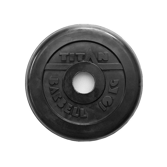 Rusbrand 16083 Диск стальной обрезиненный 10 кг, внутренний диаметр 26 мм - фото 310458