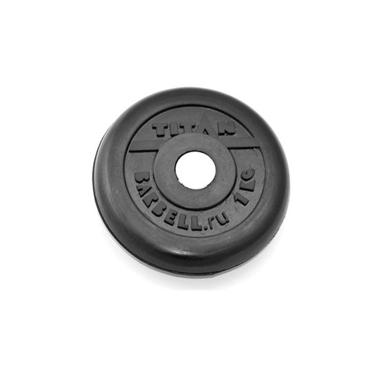 Rusbrand 16180 Диск стальной обрезиненный 1,0 кг, внутренний диаметр 26 мм - фото 310462