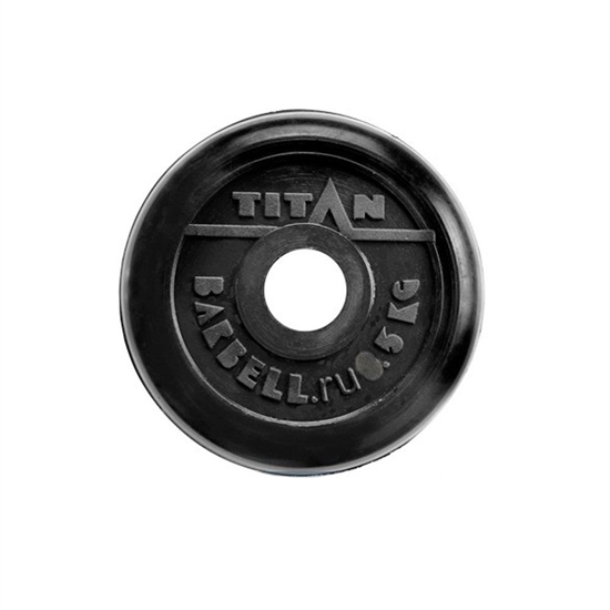 Rusbrand 16181 Диск стальной обрезиненный 0,5 кг, внутренний диаметр 26 мм - фото 310463