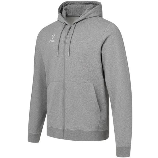Jögel ESSENTIAL COTTON FZ HOODIE Толстовка с капюшоном на молнии Серый меландж - фото 311157
