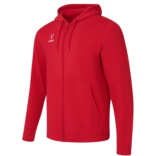 Jögel ESSENTIAL COTTON FLEECE FZ HOODIE Толстовка с капюшоном на молнии Красный - фото 311359