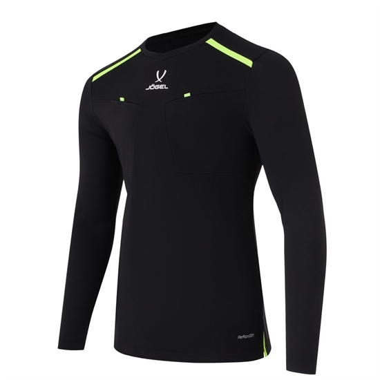 Jögel DIVISION PERFORMDRY REFEREE LS TEE Футболка судейская с длинным рукавом Черный - фото 311536