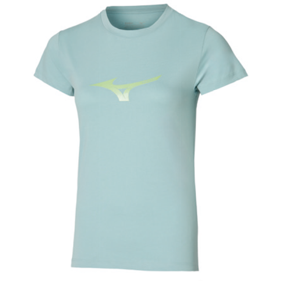 Mizuno Athletics RB Tee(W) Футболка женская Голубой - фото 313696