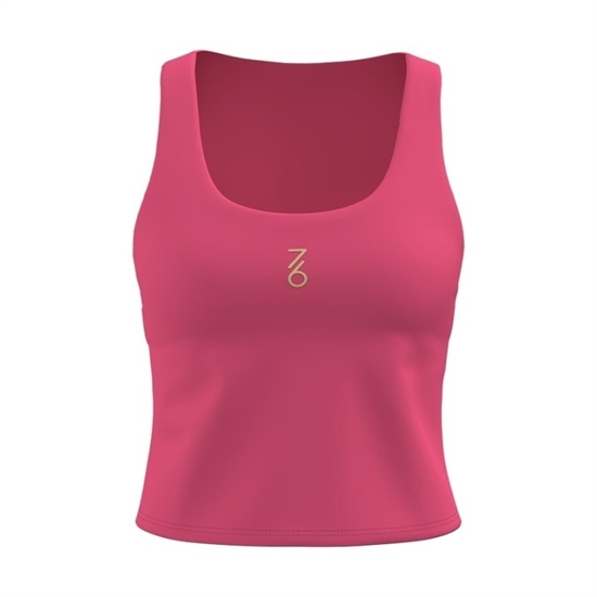 7/6 NATA SLEEVELESS T-SHIRT "BRIGHT PINK" Майка теннисная женская Розовый - фото 314527