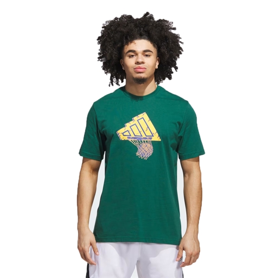 Adidas GOT YOUR BACK GRAPHIC TEE Футболка баскетбольная Зеленый - фото 314677