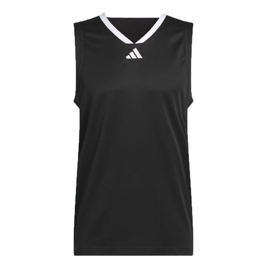 Adidas LEGENDS 3-STRIPES BASKETBALL TANK TOP Майка баскетбольная Черный/Белый - фото 314692