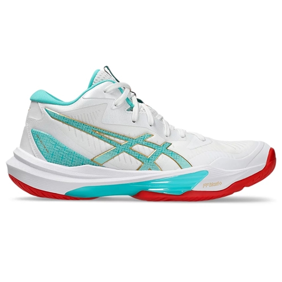 Asics SKY ELITE FF MT 3 (W) Кроссовки волейбольные женские Белый/Голубой/Красный - фото 314802