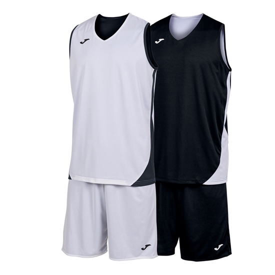 Joma KANSAS SET Форма баскетбольная Белый/Черный - фото 315075