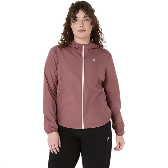 Asics CORE JACKET (W) Куртка беговая ветрозащитная женская Темно-розовый - фото 315601