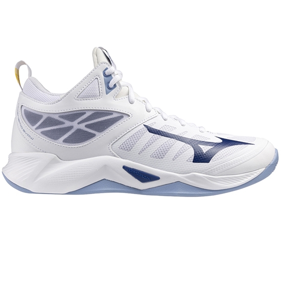 Mizuno WAVE DIMENSION MID Кроссовки волейбольные Белый/Темно-синий - фото 315794