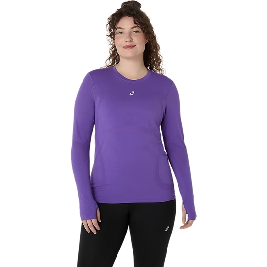 Asics ROAD SEAMLESS LS TOP (W) Лонгслив беговой женский Фиолетовый - фото 316104
