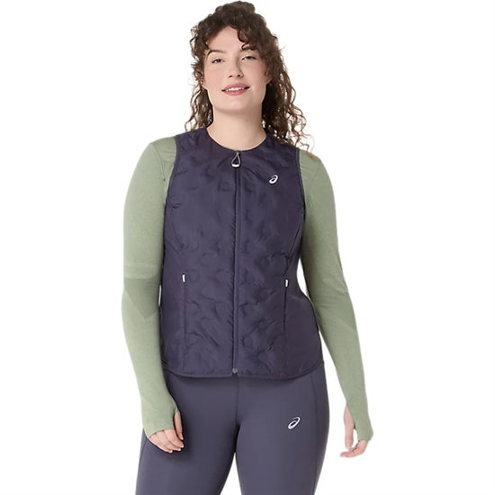 Asics NAGINO RUN PADDED GILET (W) Жилет утепленный женский Темно-синий - фото 316113
