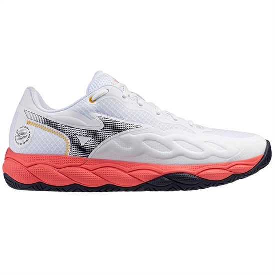 Mizuno WAVE ENFORCE COURT AC Кроссовки теннисные Белый/Черный/Оранжевый - фото 316212