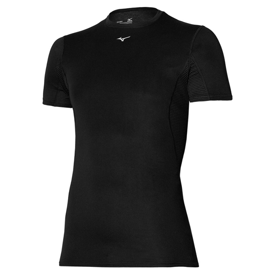 Mizuno MID WEIGHT-LIGHT T-SHIRT Футболка утепленная Черный - фото 316578