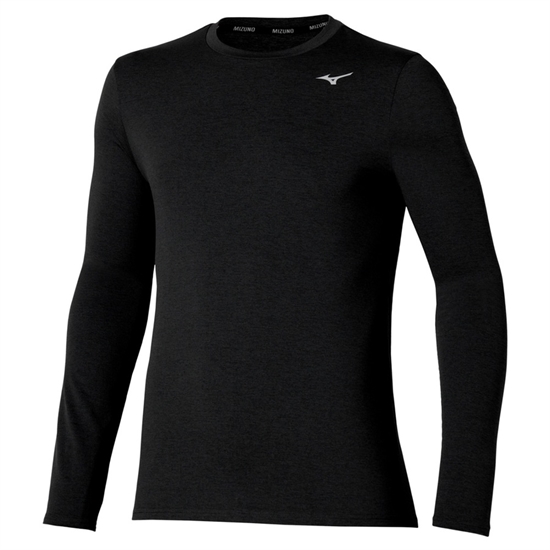 Mizuno CORE IMPULSE LS TEE Лонгслив беговой Черный - фото 316609
