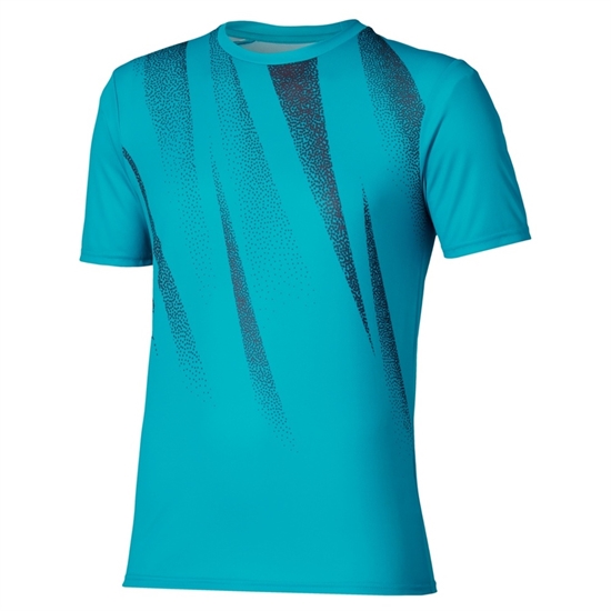 Mizuno CORE GRAPHIC SS TEE Футболка беговая Голубой - фото 316611