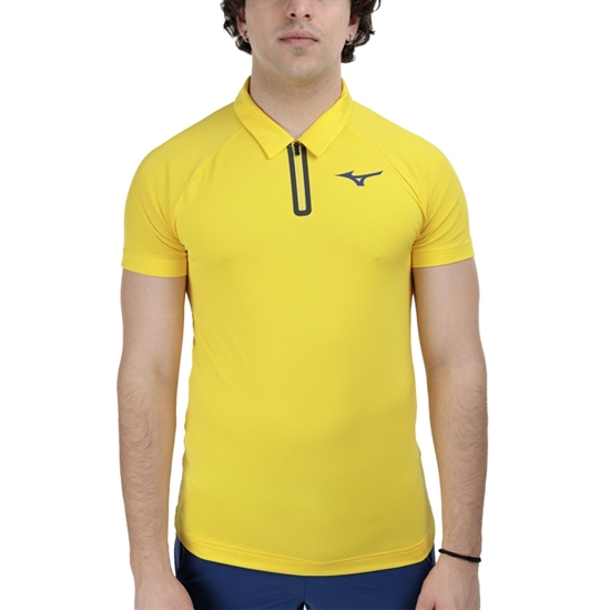 Mizuno FRONTIER SHADOW POLO Поло теннисное Желтый/Синий - фото 317268