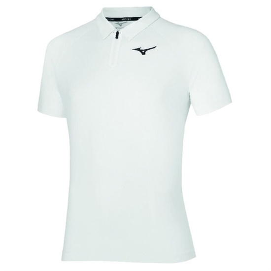 Mizuno FRONTIER SHADOW POLO Поло теннисное Белый/Голубой - фото 317293