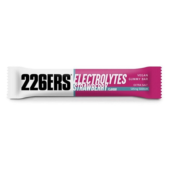 226ERS ELECTROLYTES VEGAN GUMMY BAR Батончик энергетический мармеладный Клубника 30г - фото 317842