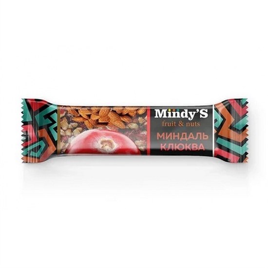 Mindy'S Батончик ореховый энергетический 35г Миндаль-Клюква - фото 317888