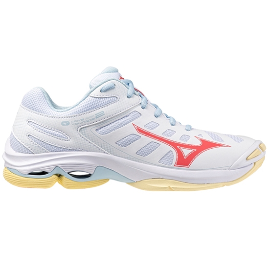 Mizuno WAVE VOLTAGE 2 (W) Кроссовки волейбольные женские Белый/Оранжевый - фото 318522