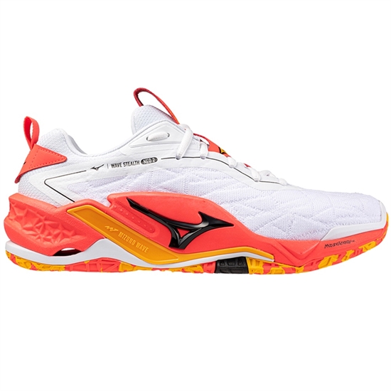 Mizuno WAVE STEALTH NEO 2 Кроссовки гандбольные Белый/Оранжевый - фото 318651