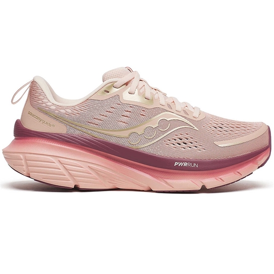 Saucony GUIDE 18 (W) Кроссовки беговые женские Розовый/Золотой - фото 319005