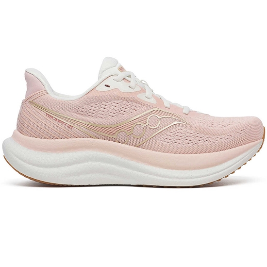 Saucony TRIUMPH 23 (W) Кроссовки беговые женские Розовый/Золотой - фото 319087