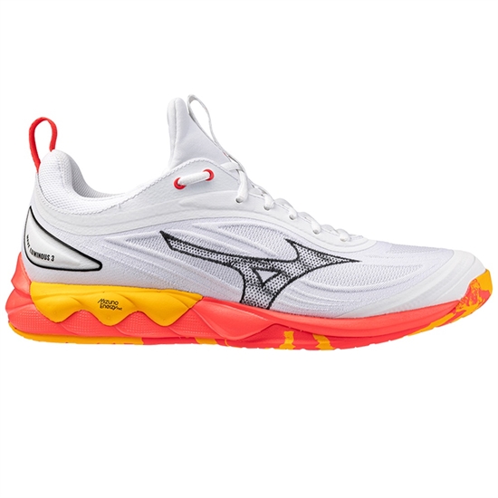 Mizuno WAVE LUMINOUS 3 Кроссовки волейбольные Белый/Оранжевый - фото 319183