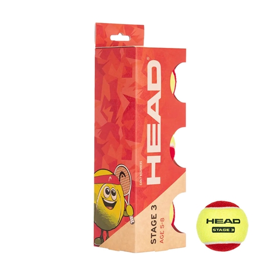 Head STAGE 3 RED (578433) Мячи для большого тенниса (3 шт) - фото 319830