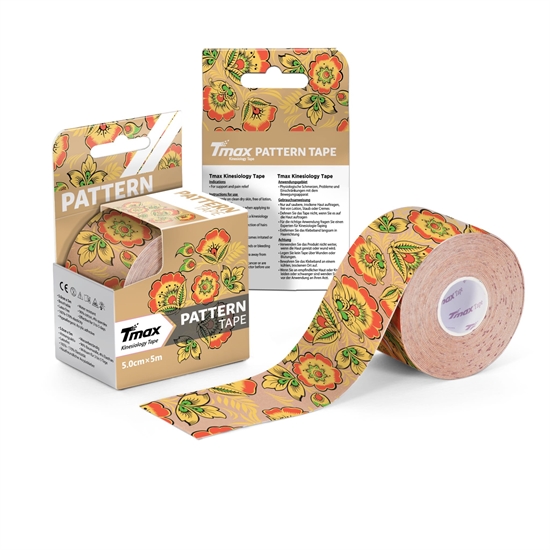 Tmax PATTERN 5см×5м Кинезиотейп Бежевый - фото 320708